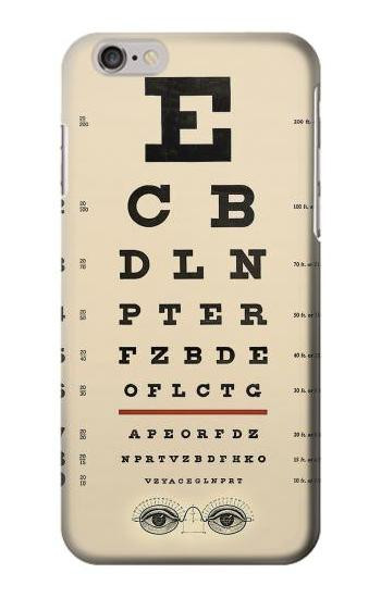S2502 Eye Exam Chart Decorative Decoupage Poster Etui Coque Housse pour iPhone 6 Plus, 6S Plus