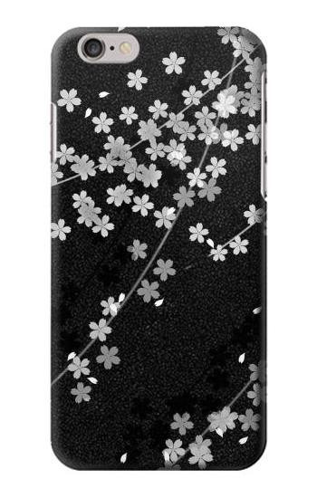S2544 Japanese Kimono Style Black Flower Pattern Etui Coque Housse pour iPhone 6 Plus, 6S Plus
