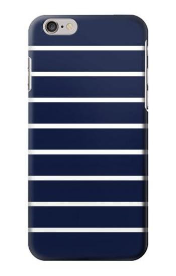 S2767 Navy White Striped Etui Coque Housse pour iPhone 6 Plus, 6S Plus