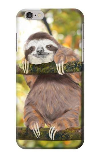 S3138 Cute Baby Sloth Paint Etui Coque Housse pour iPhone 6 Plus, 6S Plus