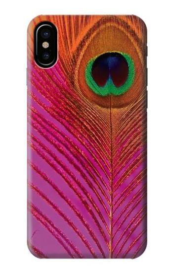 S3201 Pink Peacock Feather Etui Coque Housse pour iPhone 7, iPhone 8
