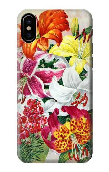 S3205 Retro Art Flowers Etui Coque Housse pour iPhone 7, iPhone 8