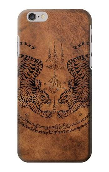 S3209 Sak Yant Twin Tiger Etui Coque Housse pour iPhone 6 6S
