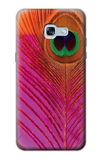 S3201 Pink Peacock Feather Etui Coque Housse pour Samsung Galaxy A5 (2017)