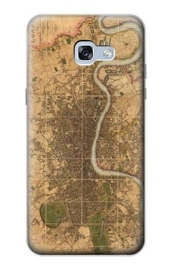 S3230 Vintage Map of London Etui Coque Housse pour Samsung Galaxy A5 (2017)