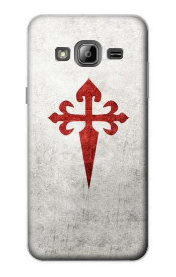 S3200 Order of Santiago Cross of Saint James Etui Coque Housse pour Samsung Galaxy J3 (2016)