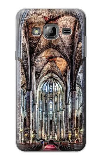 S3210 Santa Maria Del Mar Cathedral Etui Coque Housse pour Samsung Galaxy J3 (2016)