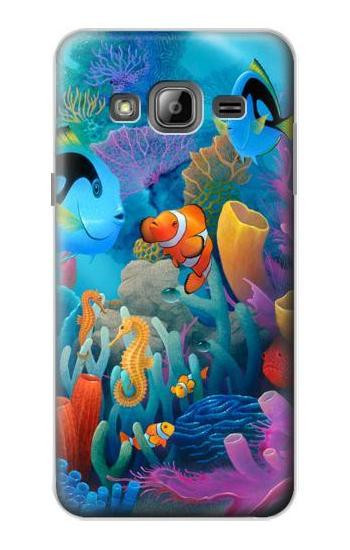 S3227 Underwater World Cartoon Etui Coque Housse pour Samsung Galaxy J3 (2016)