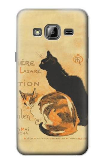 S3229 Vintage Cat Poster Etui Coque Housse pour Samsung Galaxy J3 (2016)