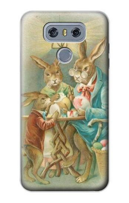 S3164 Easter Rabbit Family Etui Coque Housse pour LG G6