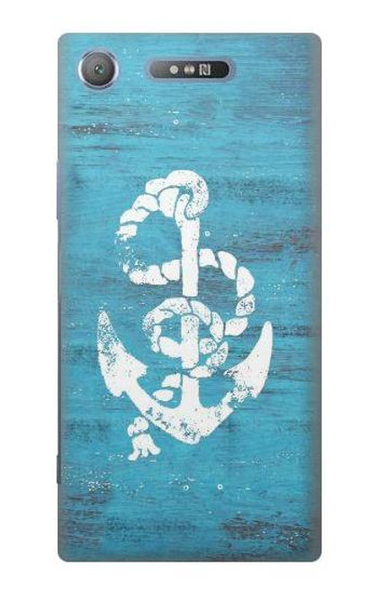 S3053 Marine Anchor Blue Etui Coque Housse pour Sony Xperia XZ1