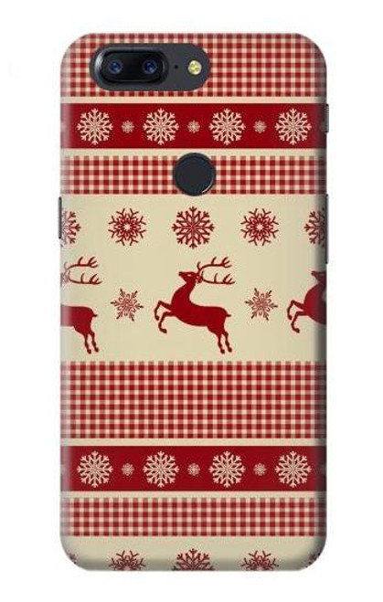 S2310 Christmas Snow Reindeers Etui Coque Housse pour OnePlus 5T