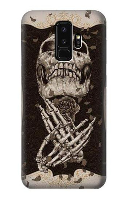 S1676 Skull Rose Etui Coque Housse pour Samsung Galaxy S9 Plus