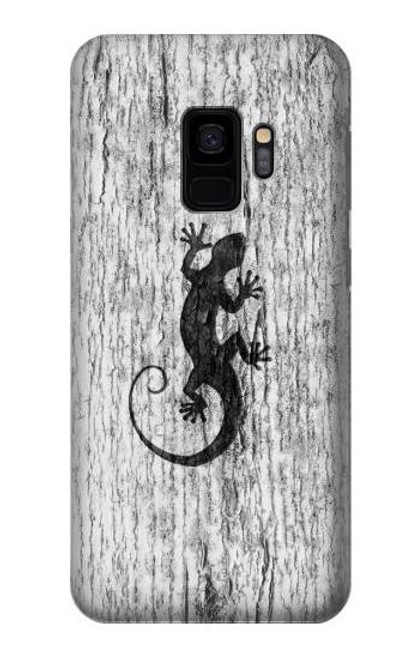 S2446 Gecko Wood Graphic Printed Etui Coque Housse pour Samsung Galaxy S9