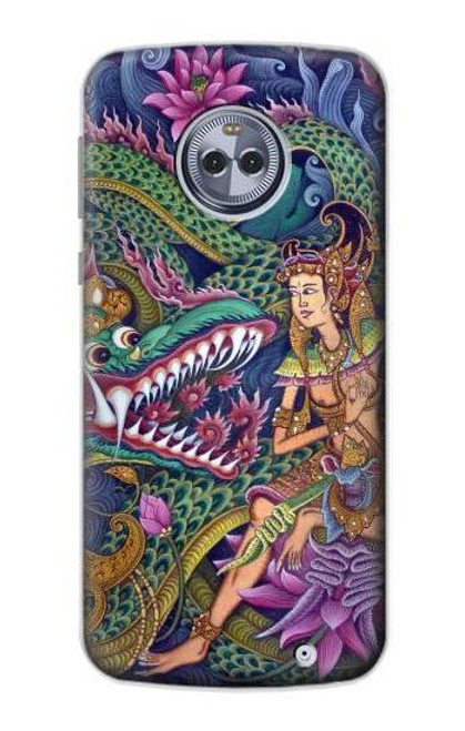 S1240 Bali Painting Etui Coque Housse pour Motorola Moto X4