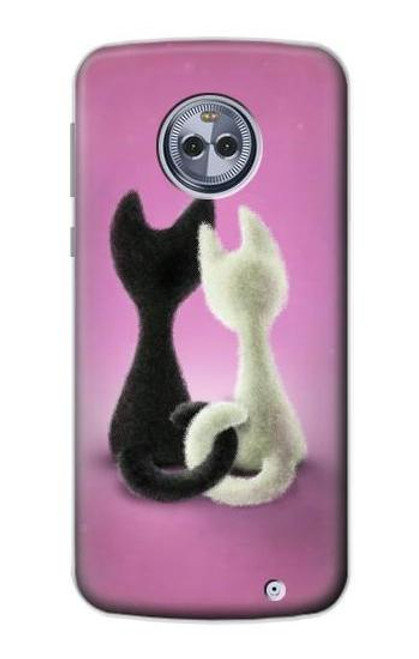 S1832 Love Cat Etui Coque Housse pour Motorola Moto X4
