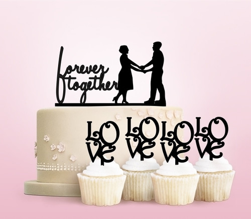 TC0014 Forever Together Cake Cupcake Toppers Acrylique De Mariage Joyeux pour Gâteau Partie Décoration 11 Pièces