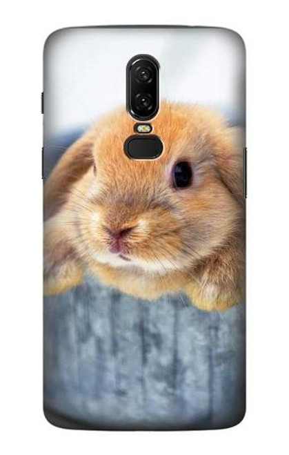 S0242 Cute Rabbit Etui Coque Housse pour OnePlus 6