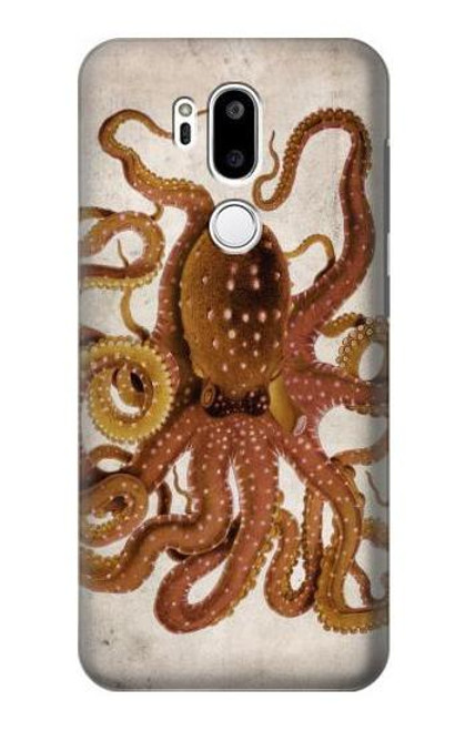 S2801 Vintage Octopus Etui Coque Housse pour LG G7 ThinQ