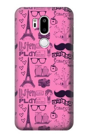 S2885 Paris Pink Etui Coque Housse pour LG G7 ThinQ
