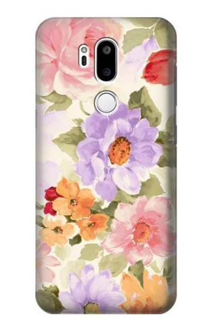 S3035 Sweet Flower Painting Etui Coque Housse pour LG G7 ThinQ