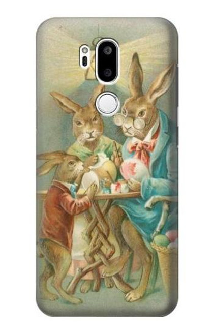 S3164 Easter Rabbit Family Etui Coque Housse pour LG G7 ThinQ