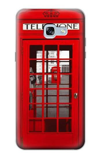S0058 British Red Telephone Box Etui Coque Housse pour Samsung Galaxy A5 (2017)