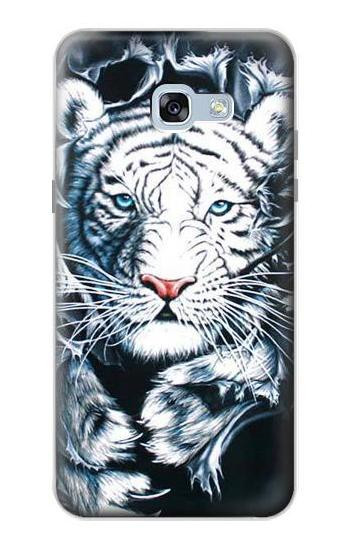S0265 White Tiger Etui Coque Housse pour Samsung Galaxy A5 (2017)