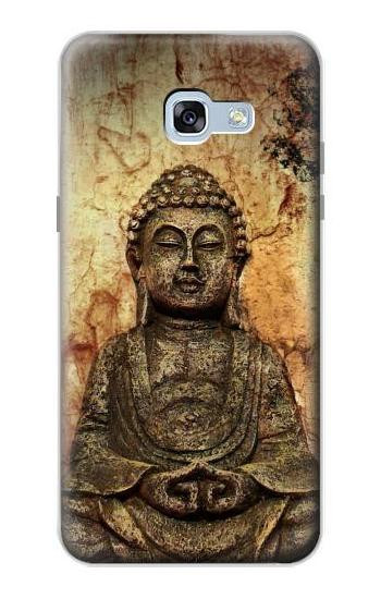 S0344 Buddha Rock Carving Etui Coque Housse pour Samsung Galaxy A5 (2017)