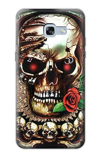 S0753 Skull Wing Rose Punk Etui Coque Housse pour Samsung Galaxy A5 (2017)