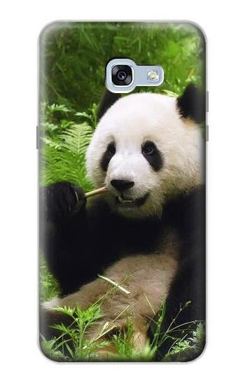 S1073 Panda Enjoy Eating Etui Coque Housse pour Samsung Galaxy A5 (2017)