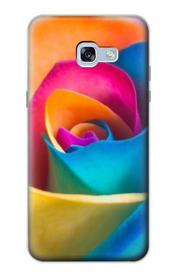 S1671 Rainbow Colorful Rose Etui Coque Housse pour Samsung Galaxy A5 (2017)