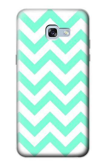 S1723 Mint Chevron Zigzag Etui Coque Housse pour Samsung Galaxy A5 (2017)