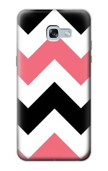 S1849 Pink Black Chevron Zigzag Etui Coque Housse pour Samsung Galaxy A5 (2017)