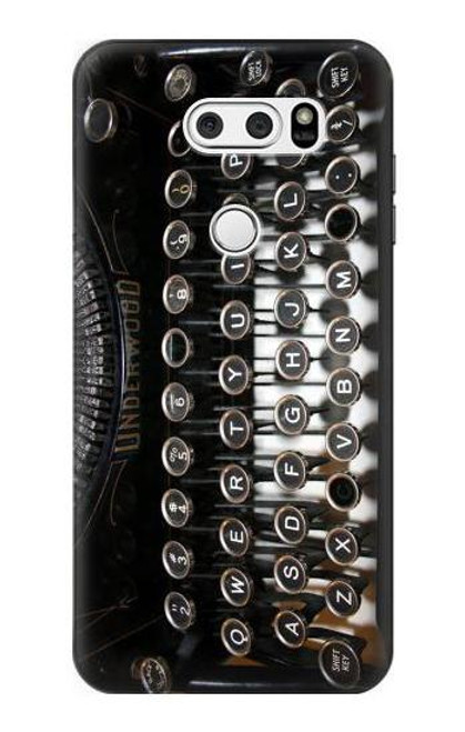 S0620 Typewriter Etui Coque Housse pour LG V30, LG V30 Plus, LG V30S ThinQ, LG V35, LG V35 ThinQ