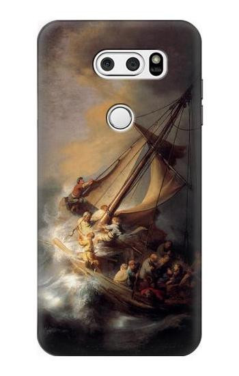 S1091 Rembrandt Christ in The Storm Etui Coque Housse pour LG V30, LG V30 Plus, LG V30S ThinQ, LG V35, LG V35 ThinQ