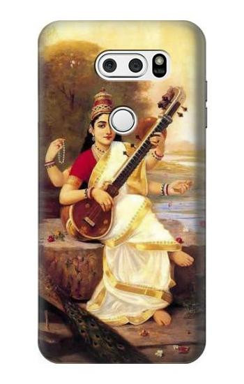 S1420 Saraswati Hindu Goddess Etui Coque Housse pour LG V30, LG V30 Plus, LG V30S ThinQ, LG V35, LG V35 ThinQ