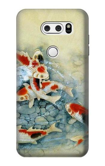 S1654 Koi Carp Fish Art Painting Etui Coque Housse pour LG V30, LG V30 Plus, LG V30S ThinQ, LG V35, LG V35 ThinQ