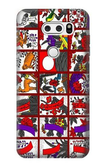 S1923 Hanafuda Japanese Flower Card Etui Coque Housse pour LG V30, LG V30 Plus, LG V30S ThinQ, LG V35, LG V35 ThinQ