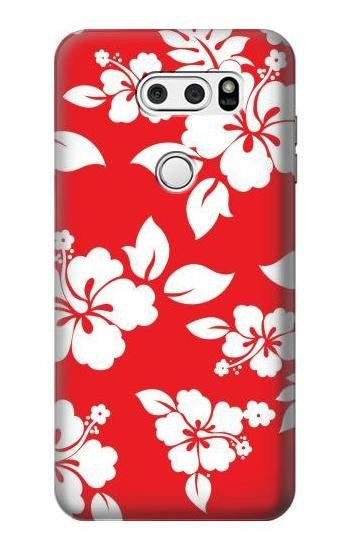 S1949 Hawaiian Hibiscus Pattern Etui Coque Housse pour LG V30, LG V30 Plus, LG V30S ThinQ, LG V35, LG V35 ThinQ