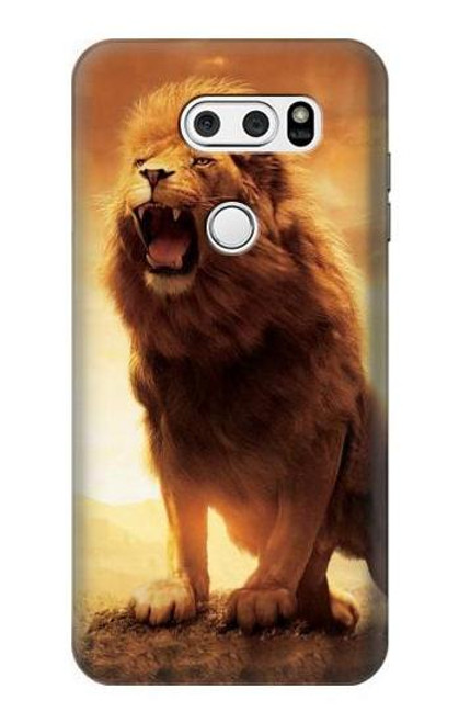 S1957 Lion Aslan Etui Coque Housse pour LG V30, LG V30 Plus, LG V30S ThinQ, LG V35, LG V35 ThinQ