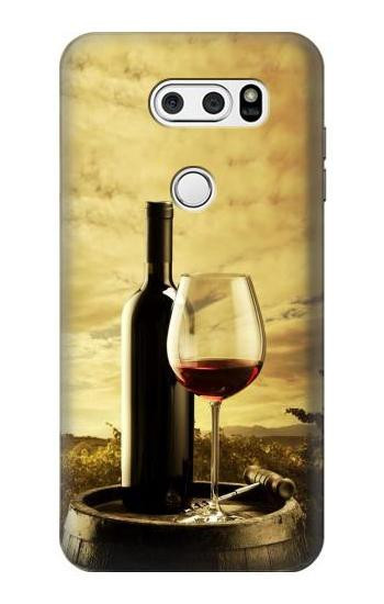 S2042 A Grape Vineyard Grapes Bottle Red Wine Etui Coque Housse pour LG V30, LG V30 Plus, LG V30S ThinQ, LG V35, LG V35 ThinQ