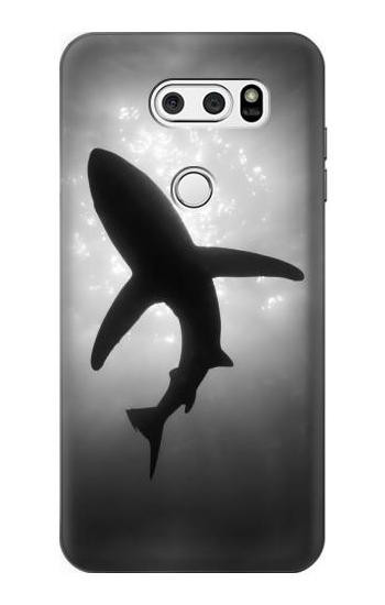 S2367 Shark Monochrome Etui Coque Housse pour LG V30, LG V30 Plus, LG V30S ThinQ, LG V35, LG V35 ThinQ