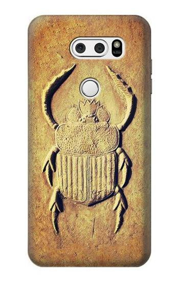 S2401 Egyptian Scarab Beetle Graphic Printed Etui Coque Housse pour LG V30, LG V30 Plus, LG V30S ThinQ, LG V35, LG V35 ThinQ