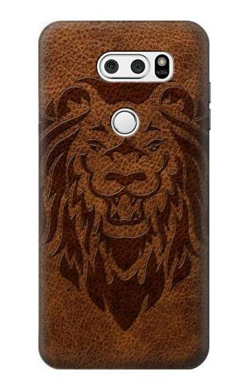 S2529 Leo Zodiac Tattoo Brown Graphic Print Etui Coque Housse pour LG V30, LG V30 Plus, LG V30S ThinQ, LG V35, LG V35 ThinQ