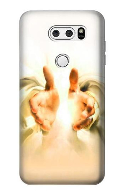 S2546 Hand of God Heaven Etui Coque Housse pour LG V30, LG V30 Plus, LG V30S ThinQ, LG V35, LG V35 ThinQ