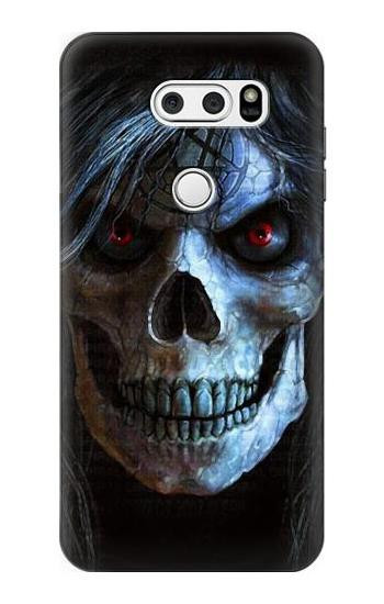 S2585 Evil Death Skull Pentagram Etui Coque Housse pour LG V30, LG V30 Plus, LG V30S ThinQ, LG V35, LG V35 ThinQ