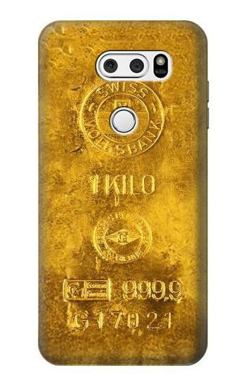 S2618 One Kilo Gold Bar Etui Coque Housse pour LG V30, LG V30 Plus, LG V30S ThinQ, LG V35, LG V35 ThinQ