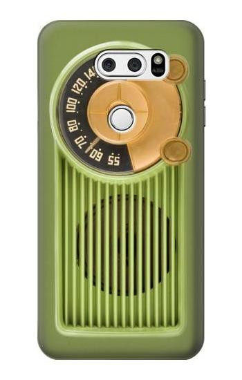 S2656 Vintage Bakelite Radio Green Etui Coque Housse pour LG V30, LG V30 Plus, LG V30S ThinQ, LG V35, LG V35 ThinQ