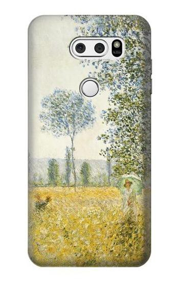 S2682 Claude Monet Fields In Spring Etui Coque Housse pour LG V30, LG V30 Plus, LG V30S ThinQ, LG V35, LG V35 ThinQ